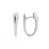 9ct Gold 17mm x 4mm Tapered Drop Hoop Earrings