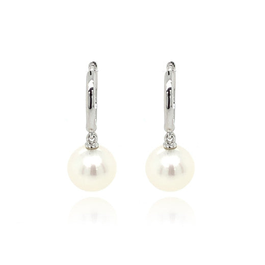 9ct Gold Culture Pearl Huggie Earrings