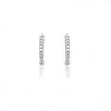 9ct Gold 0.08ct Diamond 12mm Hoop Earrings