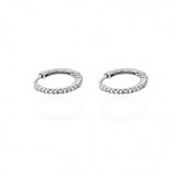 9ct Gold 0.08ct Diamond 12mm Hoop Earrings