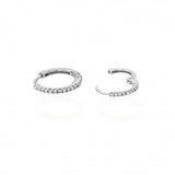 9ct Gold 0.08ct Diamond 12mm Hoop Earrings