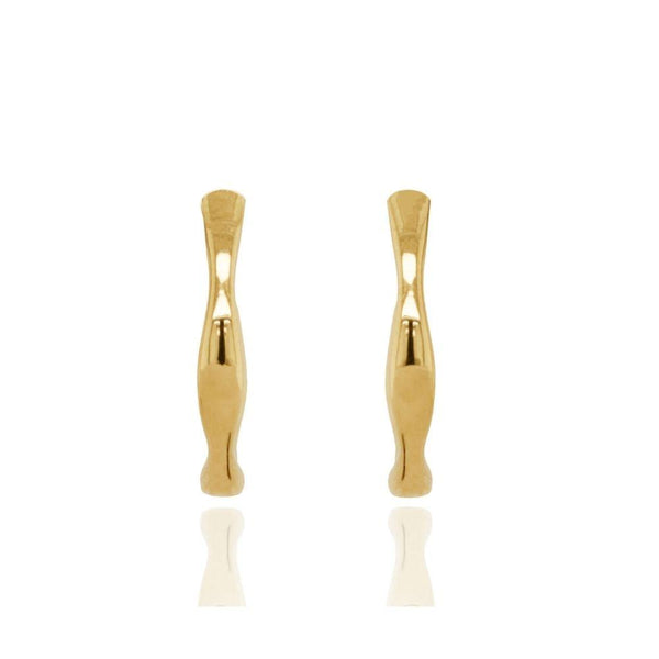 9ct Gold Plain Bones Earrings
