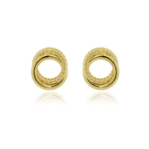 9ct Gold Rope Link Earrings