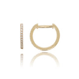 9ct Gold 0.1ct Diamond Hoop Earrings