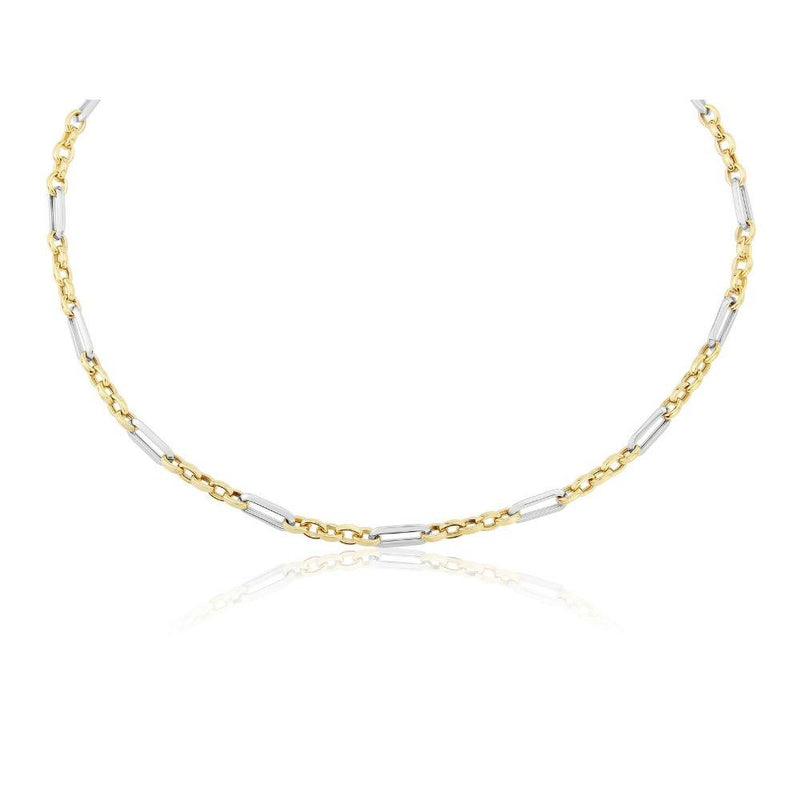 9ct Two-Tone Link Necklace