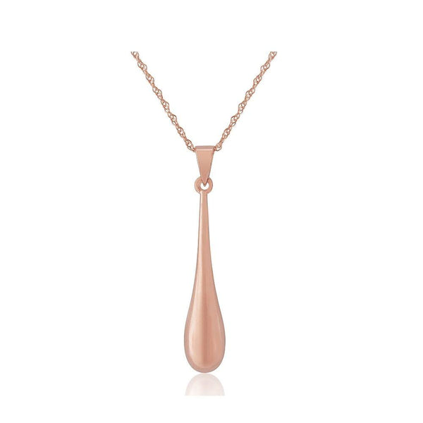 9ct Rose Gold Drop Necklace