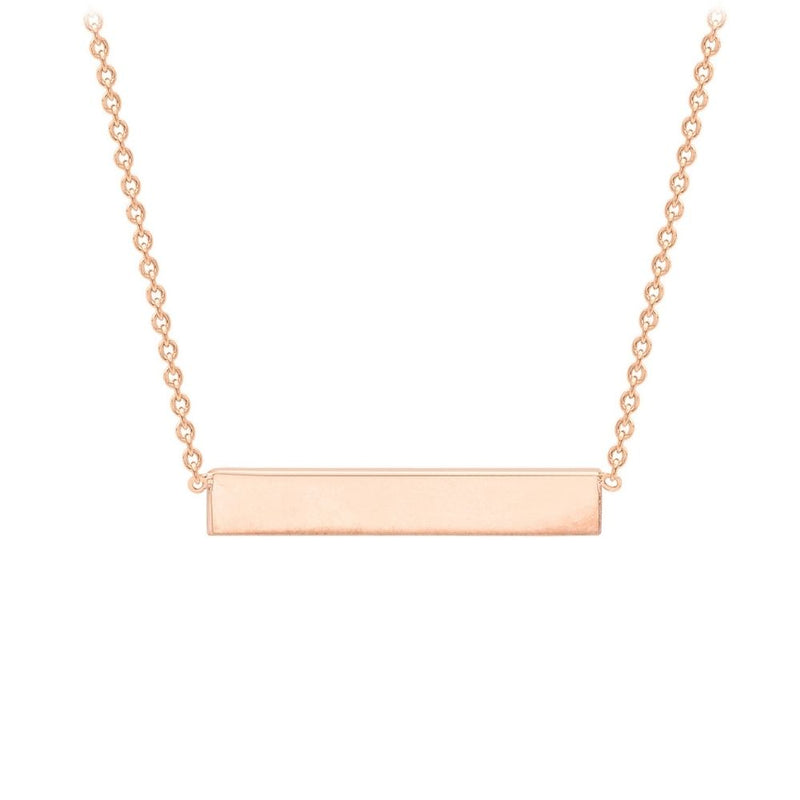 9ct Rose Gold Bar Necklace