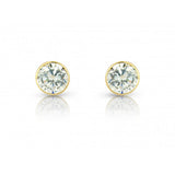 9ct Gold 6mm Round Cubic Zirconia Stud Earrings