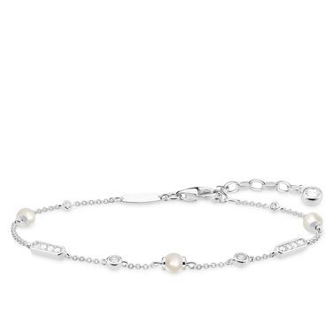 Thomas Sabo Pearl and CZ silver bracelet A1919-167-14
