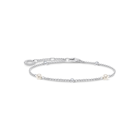 Thomas Sabo Cubic Zirconia & Pearl Silver Bracelet A1989-167-14