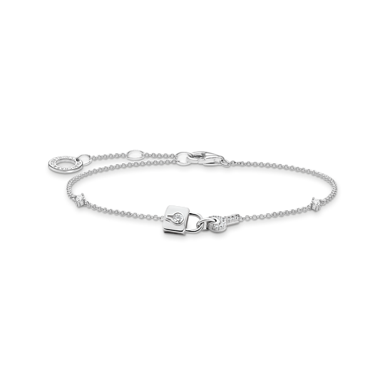 Thomas Sabo Cubic Zirconia Lock Silver Bracelet A2040-051-14