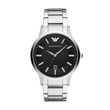 Emporio Armani Reanto Steel Black Mens Watch AR11181