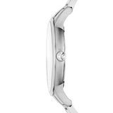 Emporio Armani Reanto Quartz Silver Steel Black Dial 43mm Watch AR11181