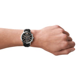 Emporio Armani Chronograph Black Leather 43mm Watch AR11431
