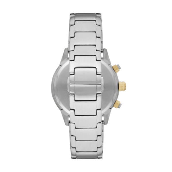 Emporio Armani Mario Silver & Gold Steel 43mm Mens Watch AR11454
