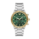 Emporio Armani Mario Silver & Gold Steel 43mm Mens Watch AR11454