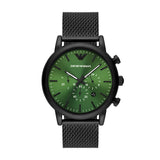 Emporio Armani Luigi Black Steel 46mm Mens Watch AR11470