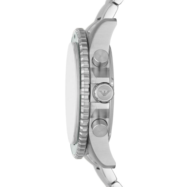 Emporio Armani Diver Quartz Green Dial Steel 43mm Mens Watch AR11500