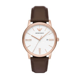 Emporio Armani Minimalist Quartz Rose Gold Steel 42mm Watch AR11572