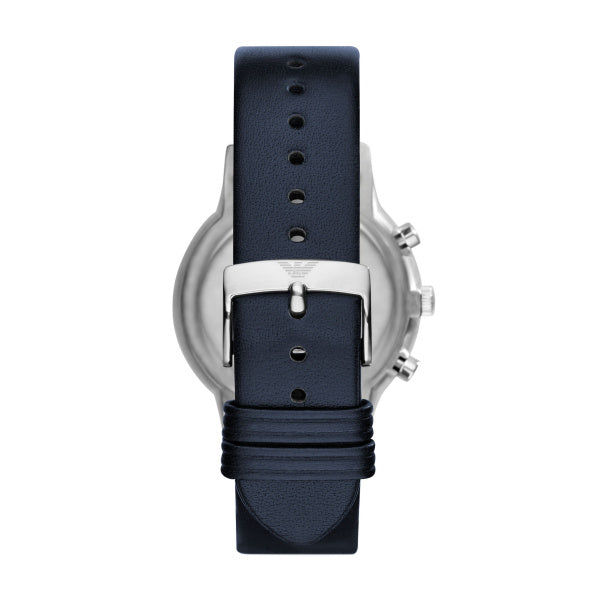 Emporio Armani Renato Quartz Blue Leather 43mm Watch AR2473