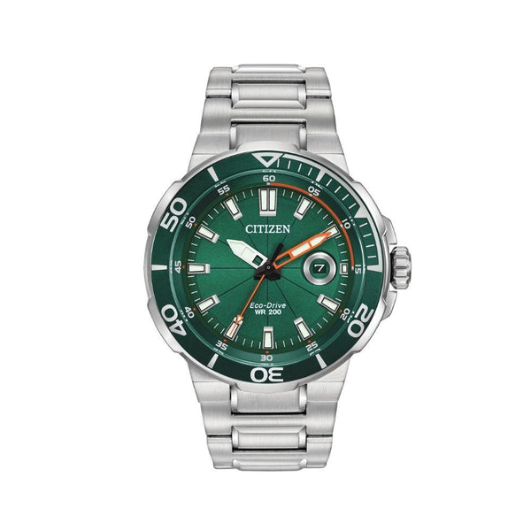 Citizen Eco-Drive Endeavour Steel Green Dial Watch 