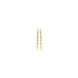 9ct Gold 42mm Faceted Hinged Hoop Earrings