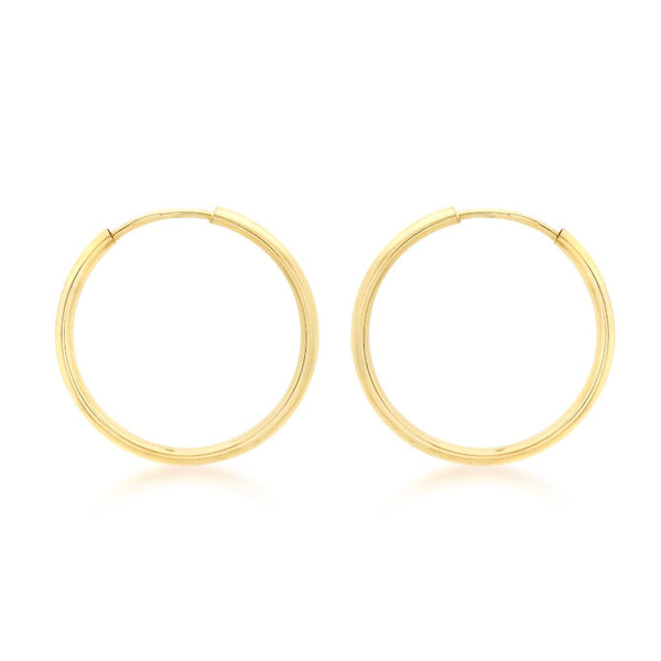 9ct Gold 22mm Hoop Earring