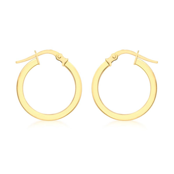 9ct Gold 16mm Creole Hoop Earrings