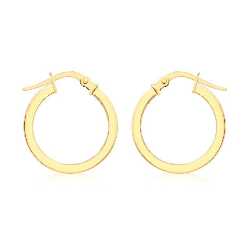 9ct Gold 16mm Creole Hoop Earrings