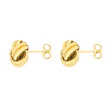 9ct Gold 8.5mm Knot Stud Earrings