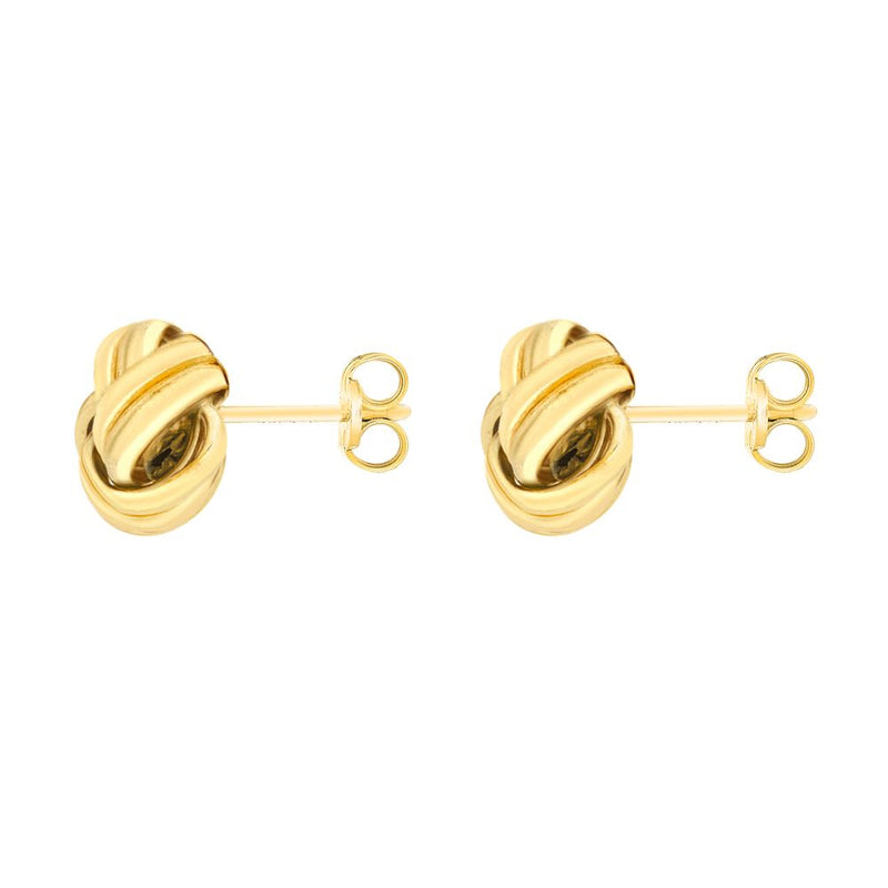 9ct Gold 8.5mm Knot Stud Earrings