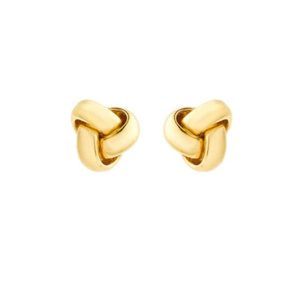 9ct Gold 7mm Knot Stud Earrings
