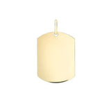 9ct Gold Dog Tag Pendant