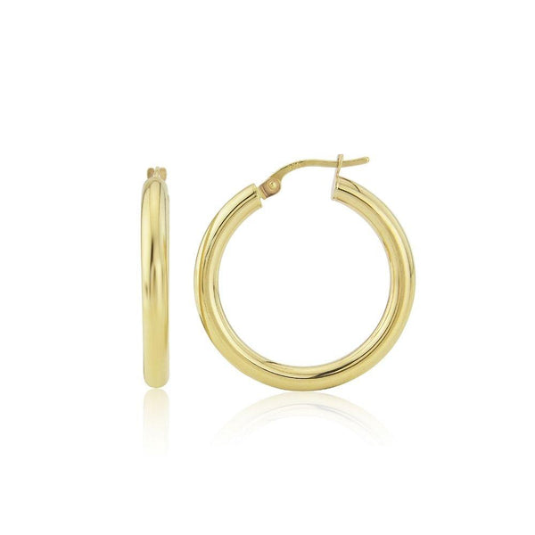 9ct Gold Medium Hoop Earrings