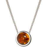 Maureen Lynch Balance Silver Medium Labradorite / Amber Pendant Necklace B31.33MED