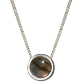 Maureen Lynch Balance Silver Large Amethyst / Labradorite Pendant Necklace B31.33LGE