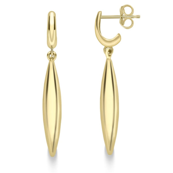 9ct Gold Drop Stud Earrings