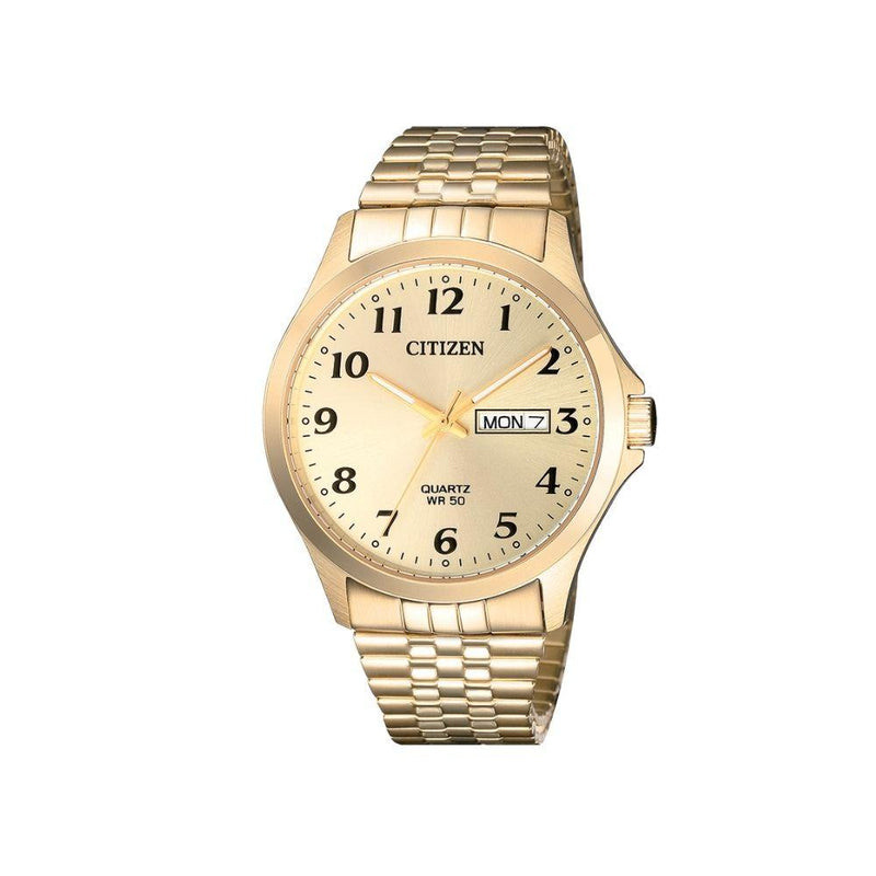 Citizen Quartz Day-Date Gold Expandable Watch