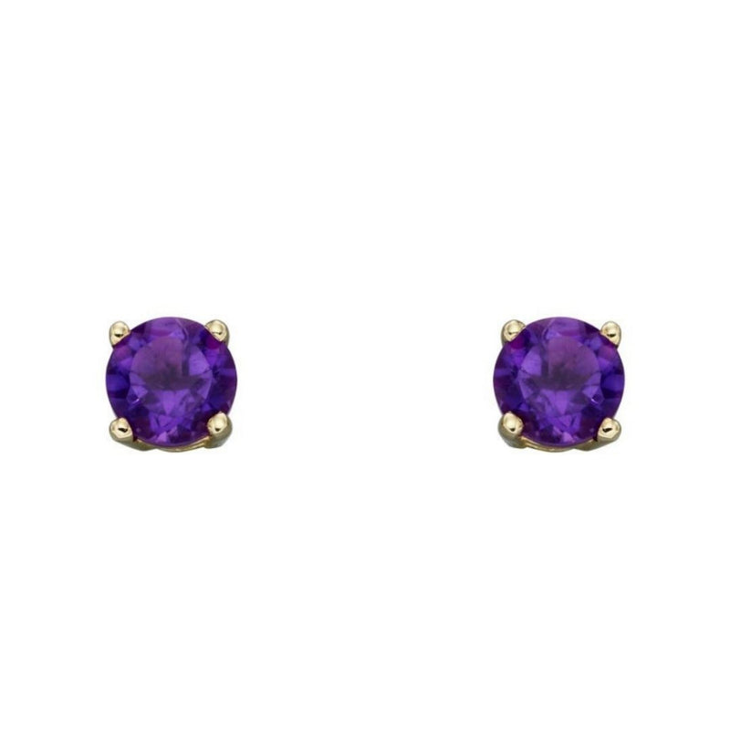 9ct Gold February Birthstone Earrings