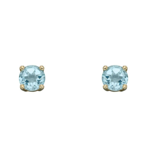 9ct Gold March Birthstone Earrings