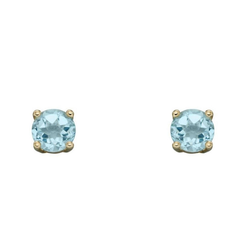 9ct Gold March Birthstone Earrings