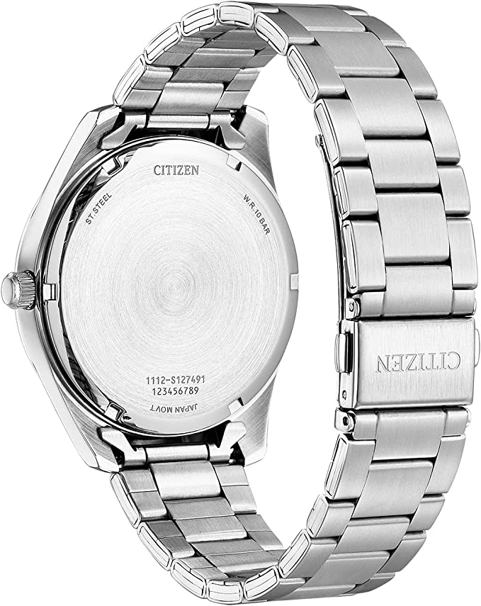 Citizen Stainless Steel Quartz 42mm Green Dial Mens Watch BI1031-51X