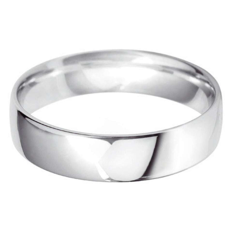 Platinum 5mm Light Court Wedding Band