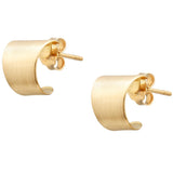 Bizotto Gioielli 19ct Gold Medium Satin Stud Earrings BLOW.ELY