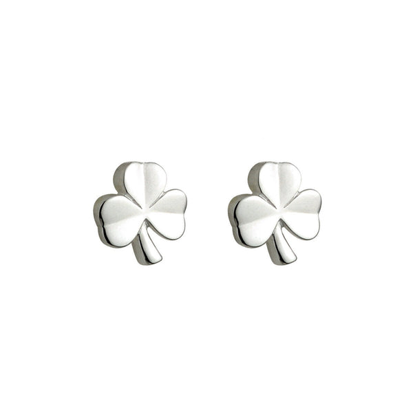 Sterling Silver Shamrock Stud Earrings S33197