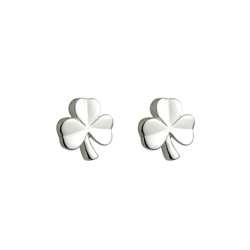 Sterling Silver Shamrock Stud Earrings S33197