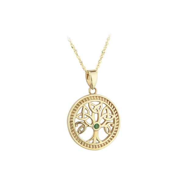 10ct Gold Celtic Tree of Life Pendant Necklace S45143