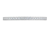 18ct White Gold Diamond Half Eternity Prong Set Band Ring