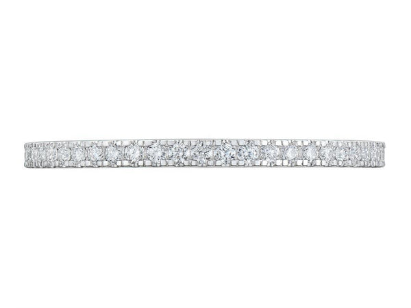 18ct White Gold Diamond Half Eternity Prong Set Band Ring