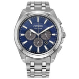 Citizen Peyten Eco Drive Stainless Steel Blue Dial 44mm Watch CA4510-55L